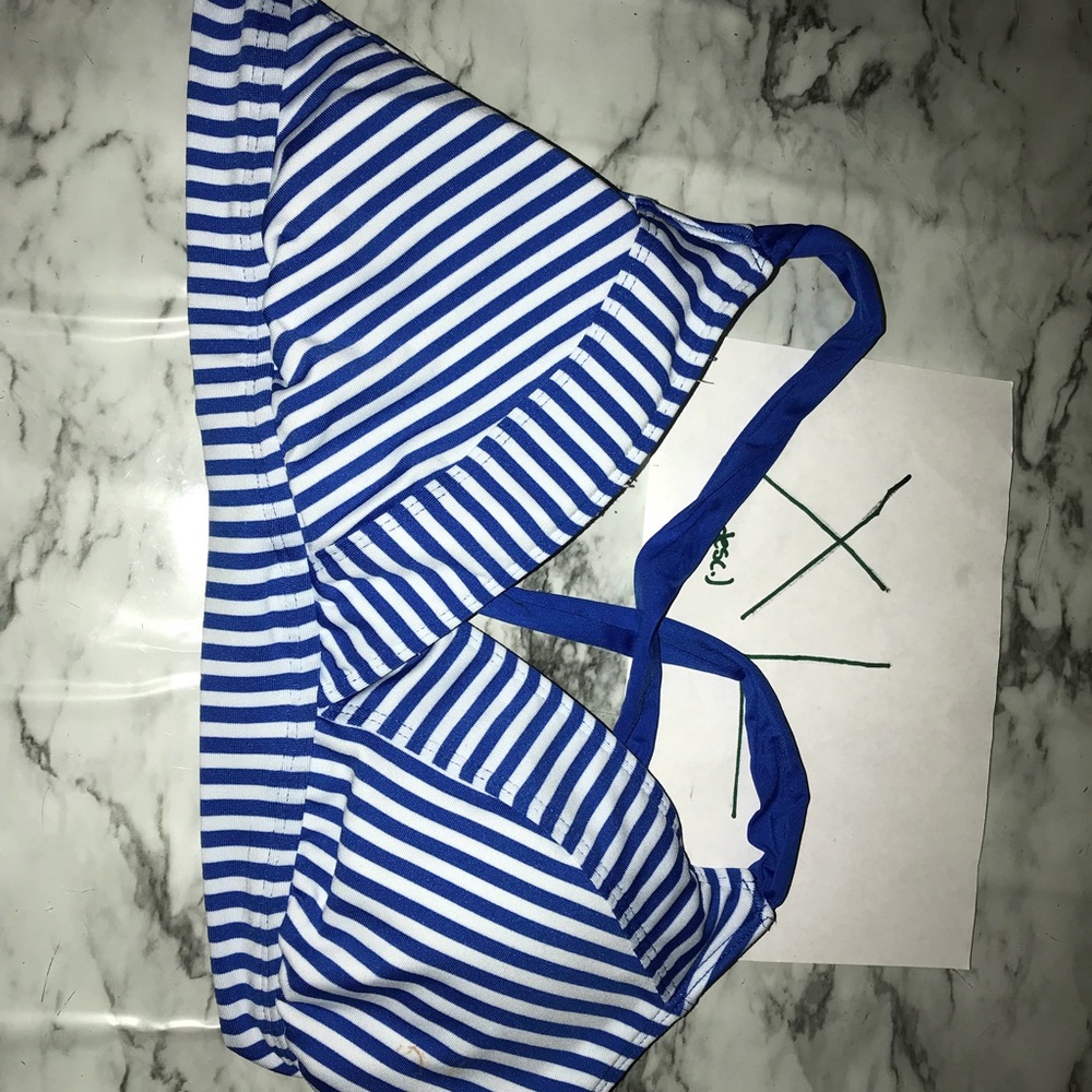 Striped bikini top